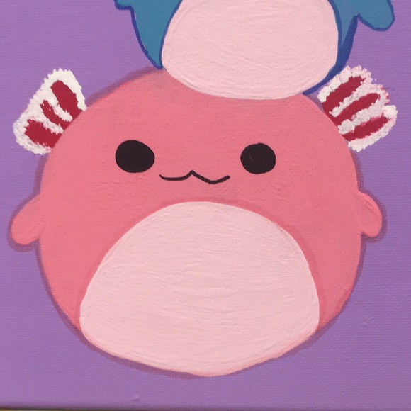 Squishmallow Axolotls Canvas Painting - Picture 3 of 5